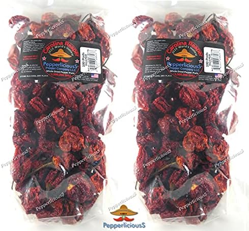 200 Whole Dried Carolina Reaper Chili Pepper Pods