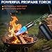 Sondiko Propane Torch Head, Powerful Kitchen Torch for Cooking, BBQ, Sous Vide and Steak Searing, Adjustable Blow Torch - Perfect Campfire Charcoal Starter, Gas Welding Kit(Propane Tank Not Included)