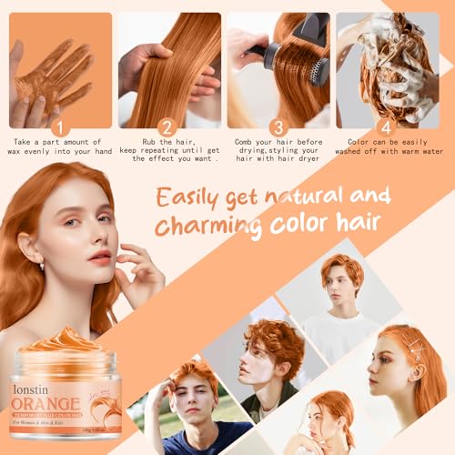 Color Temporal para Cabello Naranja para Niños miniatura 5