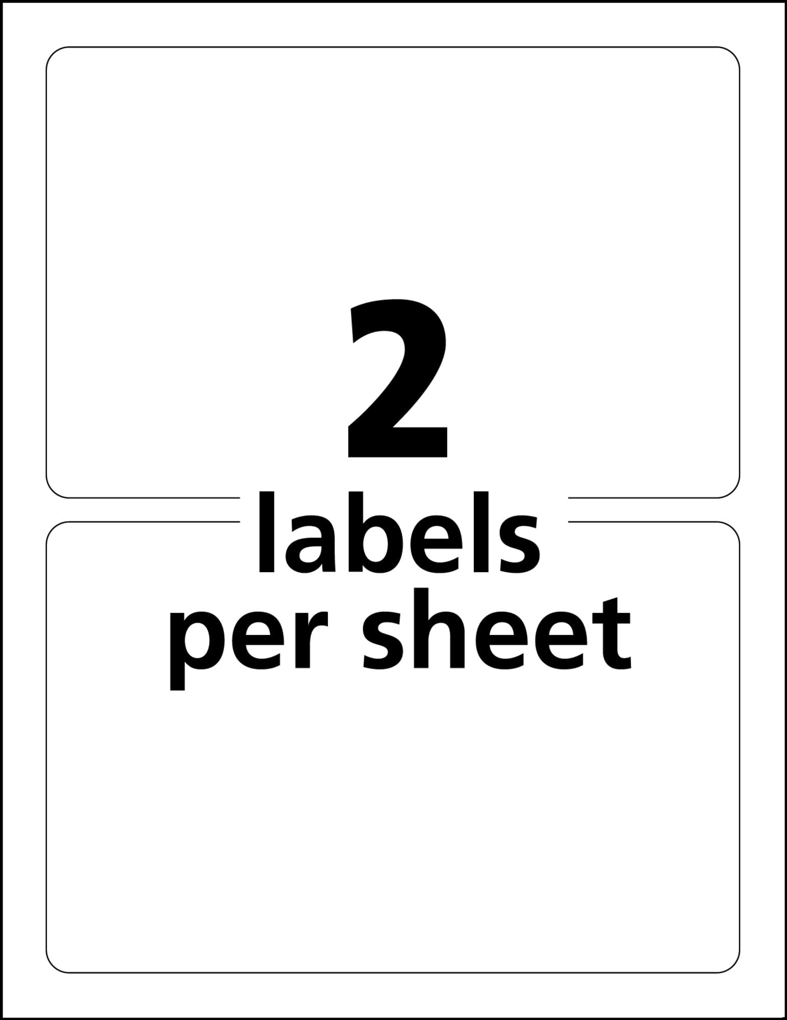 Avery Durable 6579 - Etichette identificative bianche per stampanti laser, 12,7 x 20,6 cm, confezione da 100