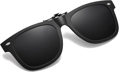 OopsMi Polarized Clip-on Sunglasses Unisex Anti-Glare Driving Sunglasses With Flip Up for Prescription Glasses