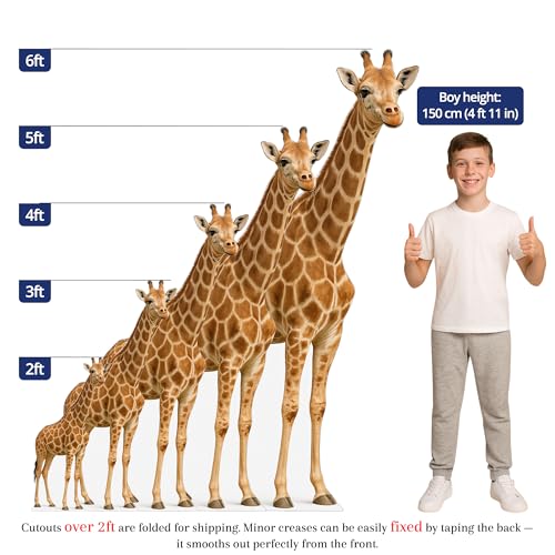 Image of Giraffe 2FT Life Size Cardboard Cutout - A Fun Animal Standup for Photo Booths, Birthday Parties, and Events