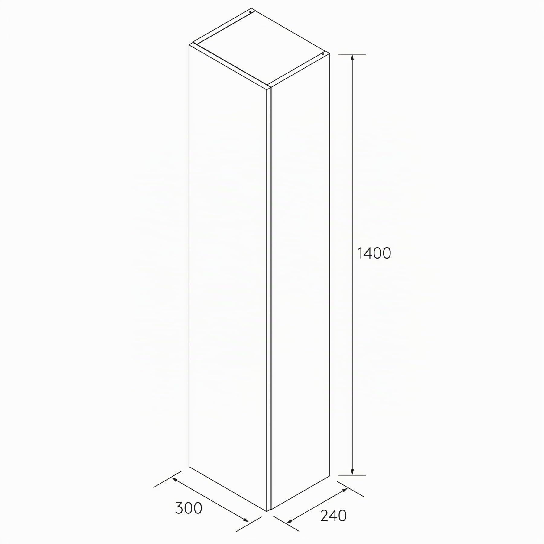 Columna de baño Bequia 100% montada de fábrica | Acabado Negro Mate suspendida 1 Puerta Apertura Push y Cierre amortiguado | Salgar
