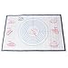 Pastry Mat, YYP Large Silicone Pastry Mat with Measurements, 23.5"x15.7"(60x40cm), Non-Slip Sheet, Full Sticks to Countertop For Rolling Dough
