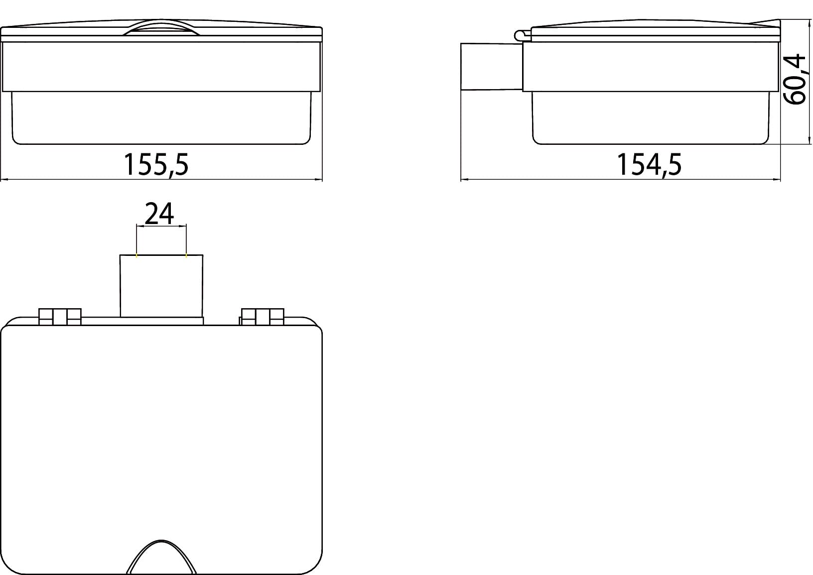 EMCO Loft pudełko na chusteczki nawilżane (tworzywo sztuczne białe/chrom, szerokość 155,5 mm, dozownik wilgotnego papieru do toalety) 53900101, normalne
