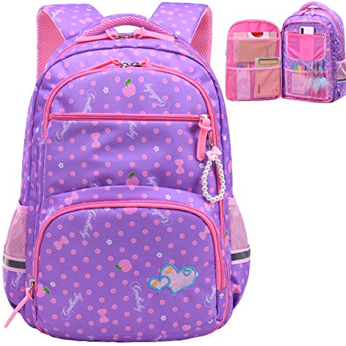 Water Resistant Girls Backpack for Primary Elementary School Large Kids Bookbag Laptop Bag