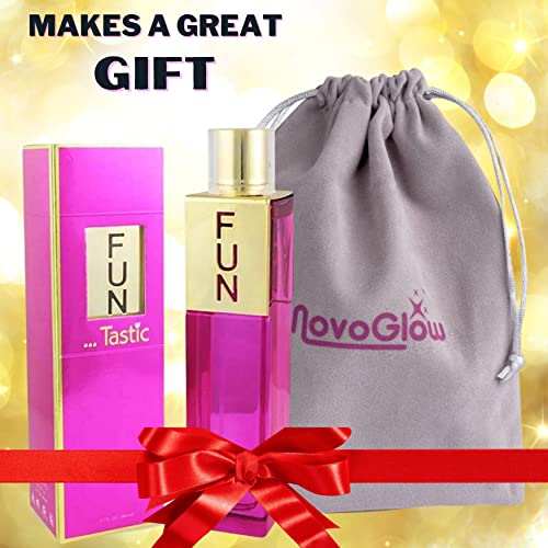 Novoglow Funtastic Perfume For Women, 2.7 Oz, Sexy, Exotic, Flirty, Fun, Clean Fragrance With A Suede Pouch Included #TOP4