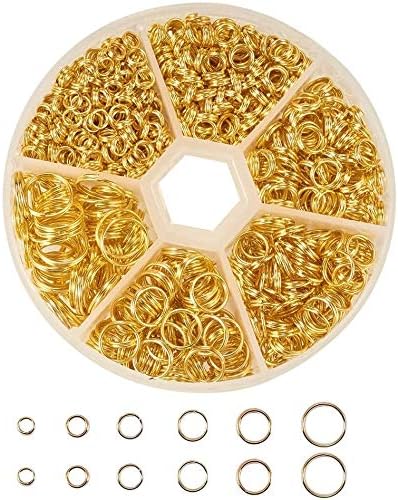 Amazon Pandahall Elite 6種 4 10mm 二重丸カン リング マルカン 丸環 金具セット 基礎パーツ ジュエリー Diy用 クラフト手芸用品 アクセサリーパーツ ハンドメイド ブレスレット ゴールド アクセサリーパーツ 通販