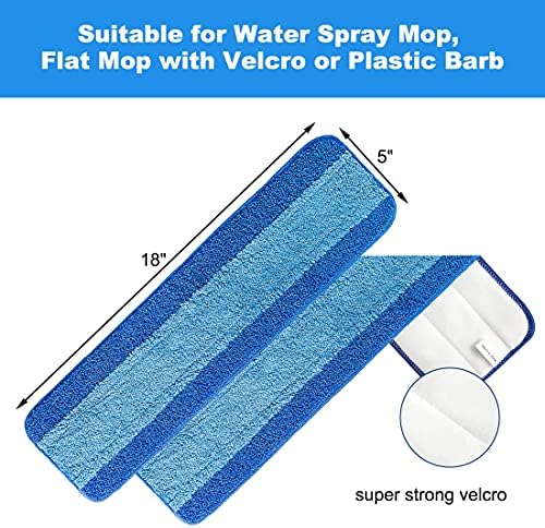 ANBOO 4 Pack Microfiber Cleaning Pads Compatible with Bona Spray Mop, Mop Heads Replacement Refills, Machine Washable & Reusable Mop Refills Cleaning Pads