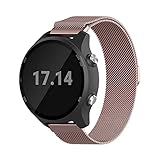 BrynnShop Kompatibel mit Amazfit GTR 3 Armband Metall GTR 3 Pro Ersatzarmband Metall Magnet Edelstahl Mesh Uhrenarmband für Amazfit GTR 3/GTR 3 Pro/GTR 2e/GTR 2 Mini/GTR 2/GTR 47mm (Rosa,22mm)