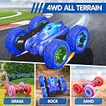 Télécommande, recharge rapide et directe RC Voitures avec lumière colorée, double face 360° Flips RC Voiture à talons 2.4Ghz 4WD Tous terrains RC Voiture de course cadeau de Noël pour les garçons et les filles âgés de 3 à 12 ans