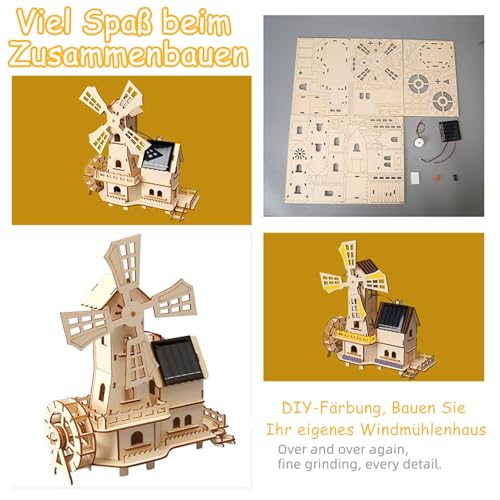 Solarne drewniane puzzle 3D, zestaw "zrób to sam", naukowa gra edukacyjna dla dzieci i dorosłych