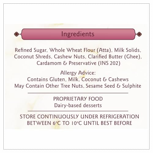 Image of Haldiram's Nagpur Dodha Burfee 500g - A rich, caramelized fudge made with milk and nuts, Dodha Burfee is a Punjabi delight with an irresistible taste