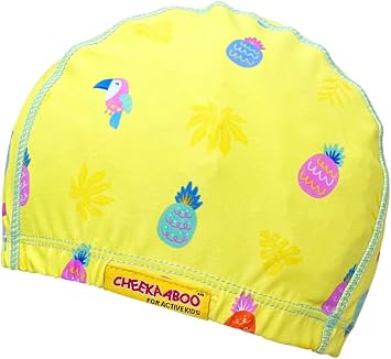 Kids Swim Cap | Soft Stretch Spandex Quick-Dry Fabric | Comfortable Toddler Swimming Cap for Boys & Girls 2-8 Years
