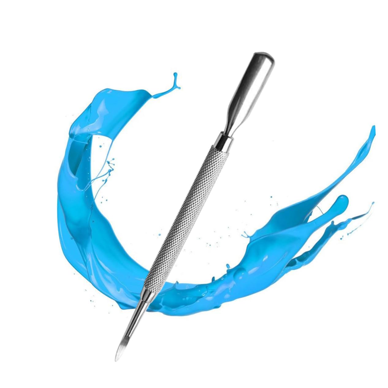 FRCOLOR Stainless Steel Nail Cuticle Remover Spoon Head Cuticle Pusher for Nail Art Gel Removal