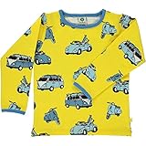  Smafolk Langärmeliges Auto T-Shirt - Gelb - 98-104cm - 3-4 Years