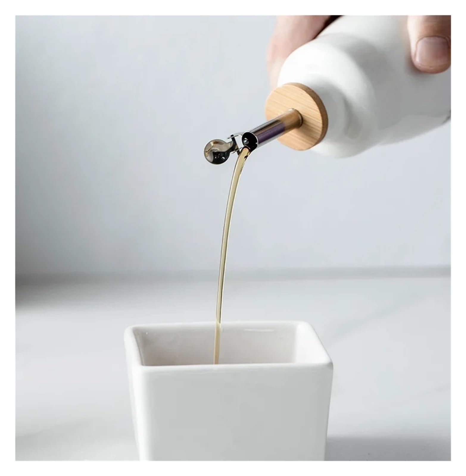 La bottiglia di olio da cucina fa utensili for condimento all'aceto salsa soia in ceramica(Small)