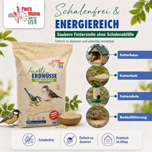 Paul´s Mühle - 10kg Erdnüsse gehackt für Vögel & Wildvögel Neue Ernte 2026