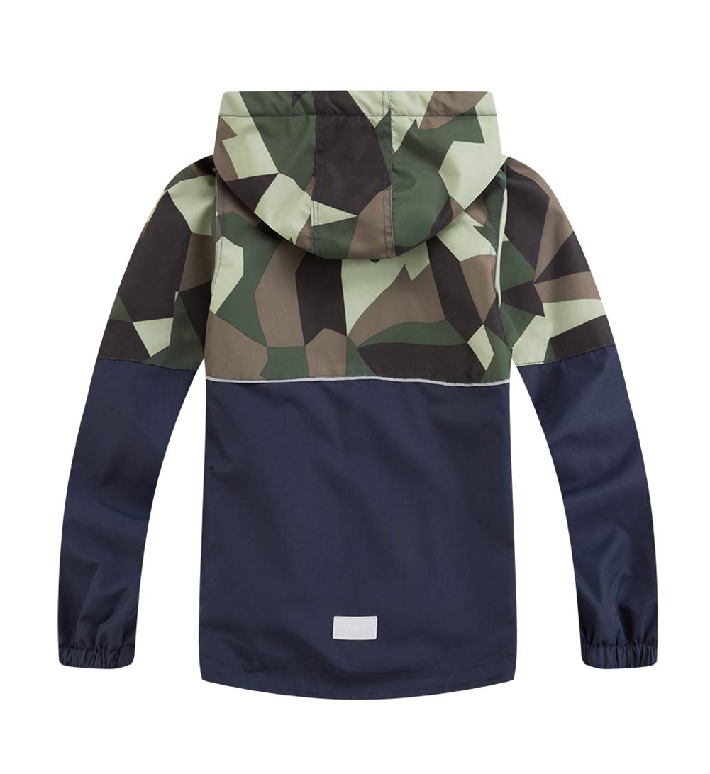 Coupe Vent Imperméable Doublé Polaire Garçon Camouflage