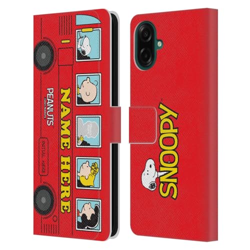 Housse Samsung Galaxy A07 Peanuts avec fentes cartes et support vidéo bus rouge