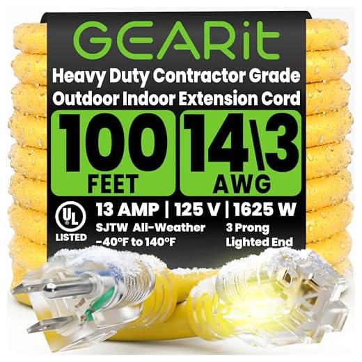 GEARit 100 ft Heavy Duty Extension Cord