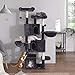 Feandrea Large Cat Tree with 3 Cat Caves, Multilayer Cat Tower Suitable for Kittens, Old Cats, Stable Smoky Gray Cat Condo, 21.7 x 15.7 x 64.6 Inches UPCT98G