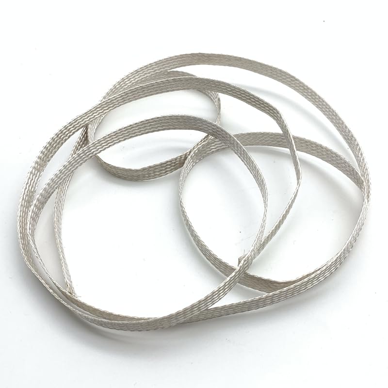 Filo di protezione per cavi, Manicotti resistenti alle onde elettromagnetiche, manicotto schermante in rame placcato argento, cavo anti-interferenza intrecciato telescopico(6MM x 5M)