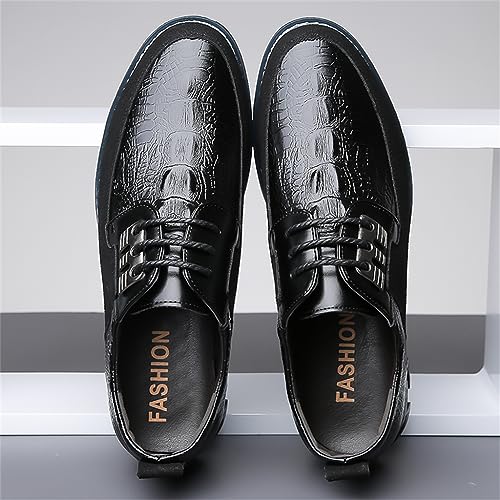 Veslexth Men's Loafer Dress Shoes Fashion Casual Lace-Up Walking Sneakers Comfortable Business Work Sport Shoes3