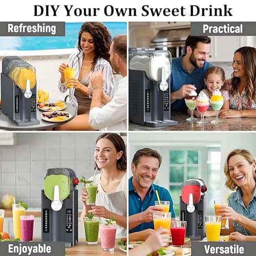Slush Maschine 1.6L für zuhause, mit 6 voreingestellten Programmen: Slushie, Cocktail, Milchshake, Frappé, Wein, Keine Eiswürfel erforderlich,Selbstreinigung – Bild 8