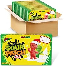 SOUR PATCH KIDS Red & Green Soft & Chewy Gummy Holiday Candy, Bulk Candy, 12 - 3.1 oz Boxes