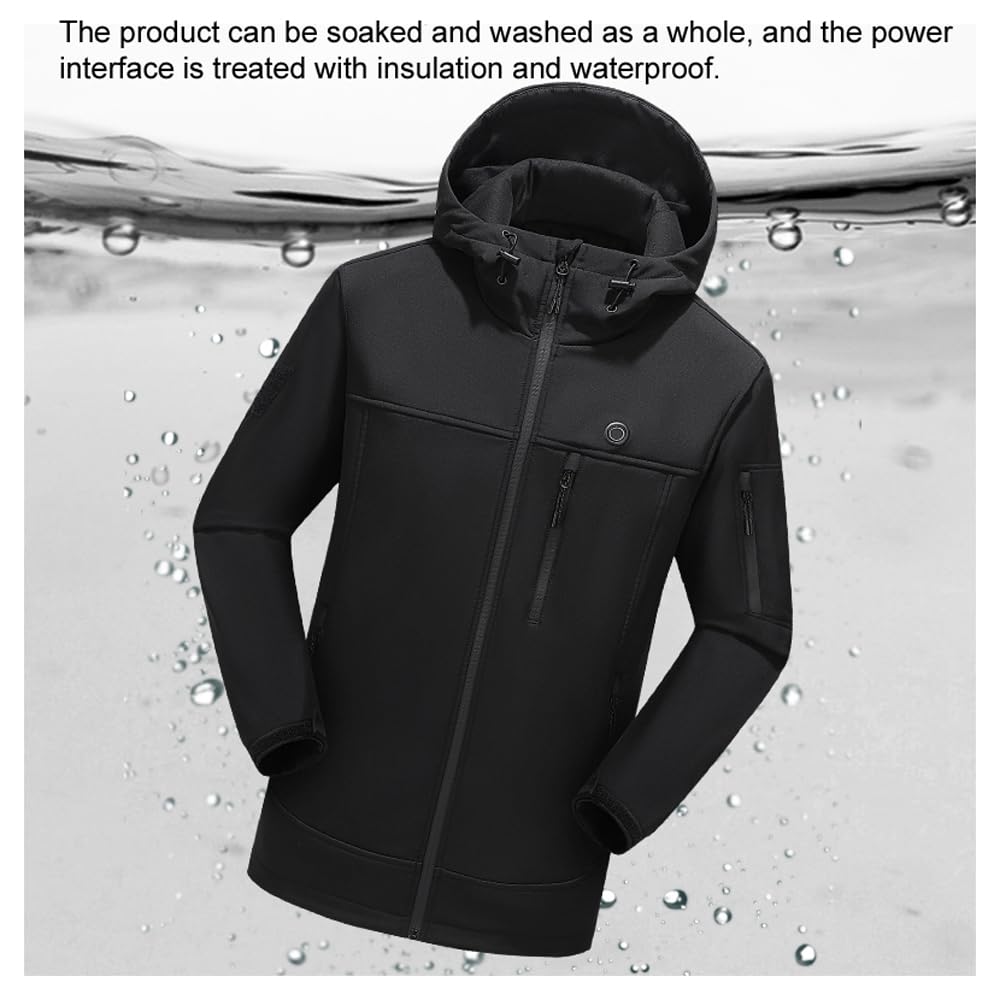 Chaquetas con calefacción USB para Exteriores,Abrigo cálido para Invierno,Ropa térmica eléctrica Flexible,Pesca,Senderismo,Ropa de Abrigo,Chaquetas de calefacción