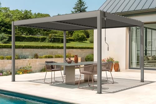 CAZEBOO Pergola Bioclimatique 4x3m Autoportée PIANA...