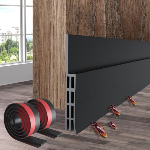 2 Pack Door Draft Stopper Under Door Sweep - Ohuhu Door Draft Blocker Weather Stripping for Exterior Interior Door Soundproof Door Seal Filler Bottom Noise Insulation Draft Guard-39 L x 2