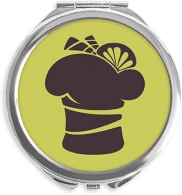 Black Lemon Ice Outline Hand Compact Mirror Round Portable Pocket Glass