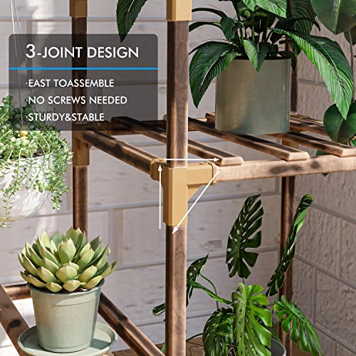 4 Pack Plant Stands Indoor, 18"/33"/33"/48" Flexible Combination Outdoor Wood Plant Stands For Multiple Plants, Plant Shelf Ladder Table Plant Pot Stand For Living Room, Patio, Balcony, Plant Gardening Gift #TOP5