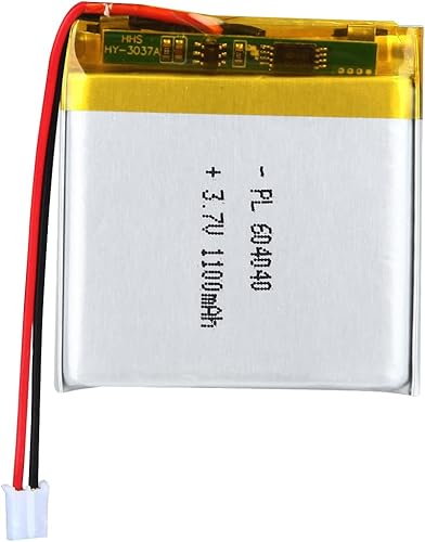 3.7V 1100mAh 604040 Lipo batería recargable de iones de polímero de litio con conector JST