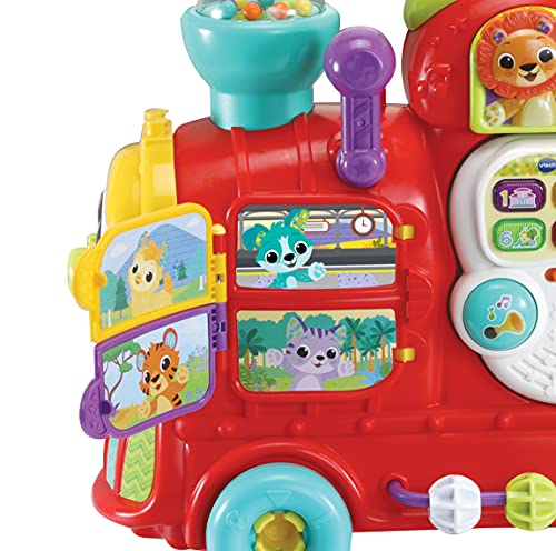 VTech Baby 4-in-1 Alphabet Train, Baby Walker with Lights, Sounds and Songs, Educational Toys Teaches Animals, Colours, Numbers and More, Preschool Learning Interactive Toy for 1 Year +, Multicolor
