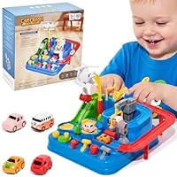 Cars Toys for 3 4 5 6 Year Old Boys Kids: Gifts for 3-5 Year Old Boy Girls Toddler Educational Car Race Track Game for Kid Building Learning Fine Motor Skills Toys Age 3-7 Boys Birthday Presents