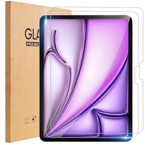 TOPESCT Screen Protector for iPad Air 13 Inch M2 (2024)/iPad Pro 13 Inch M4 (2024),9H Tempered Glass Film,Scratch Resistant, HD Clear (2) (ipad Air13 / ipad pro 13)