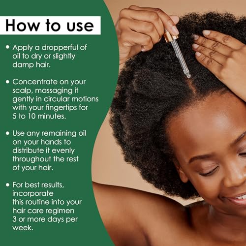 Image of Seddy Hair Growth Oil, 3.4 Fl. Oz | With Biotin, Caffeine, Rosemary, Peppermint, Argan, Castor & Jojoba, Scalp Treatment for Thinning Hair, Breakage & Dryness