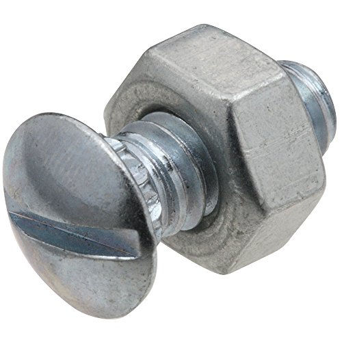 National Hardware N280-875 V7653 Ribbed Neck Bolts & Nuts in Zinc, 1/4" - 20 x 1/2", 12 piece