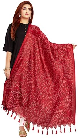 RANI SAAHIBA Women's Art Silk Printed Dupatta