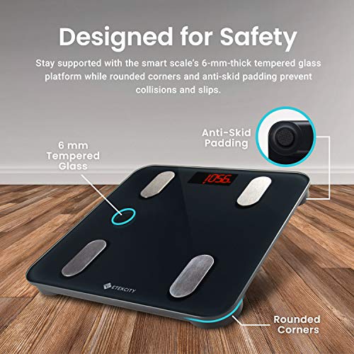 Etekcity Scales for Body Weight Bathroom Digital Weight Scale for Body Fat, Smart Bluetooth Scale for BMI, and Weight Loss, Sync 13 Data with Other Fitness Apps