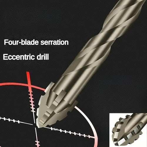 Broca de dientes de sierra de cuatro filos para perforar baldosas y concreto, broca ultradura para taladro eléctrico especial (5 unidades, 6 mm) miniatura 6