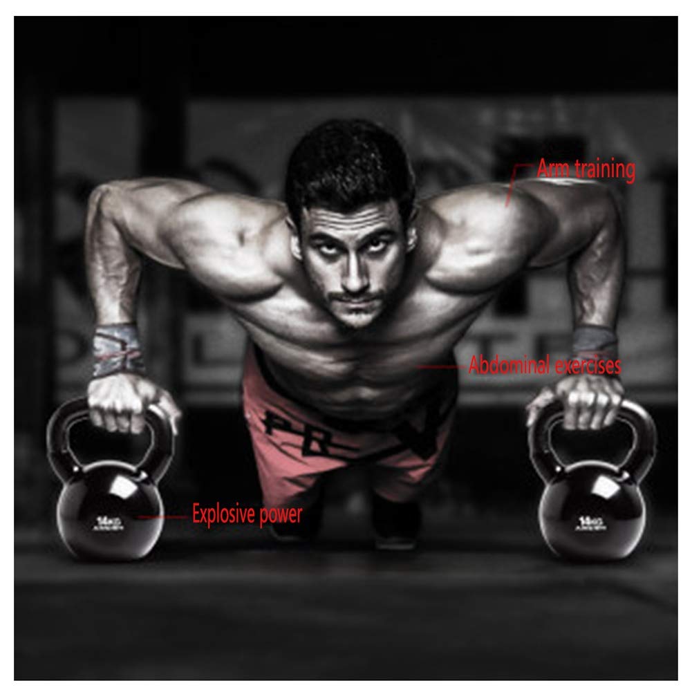 Kettlebell AGYH GHISA Pesi, Manico Antiscivolo E La Base, con Protezione in Gomma, for Il Fitness E Cross Training, 8kg