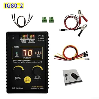 IG80-2 Digital Ignition System Analyzer with Adjustable Speed Range 120-8400RPM Multi-Function Testing Equipment for Vehicle Maintenance