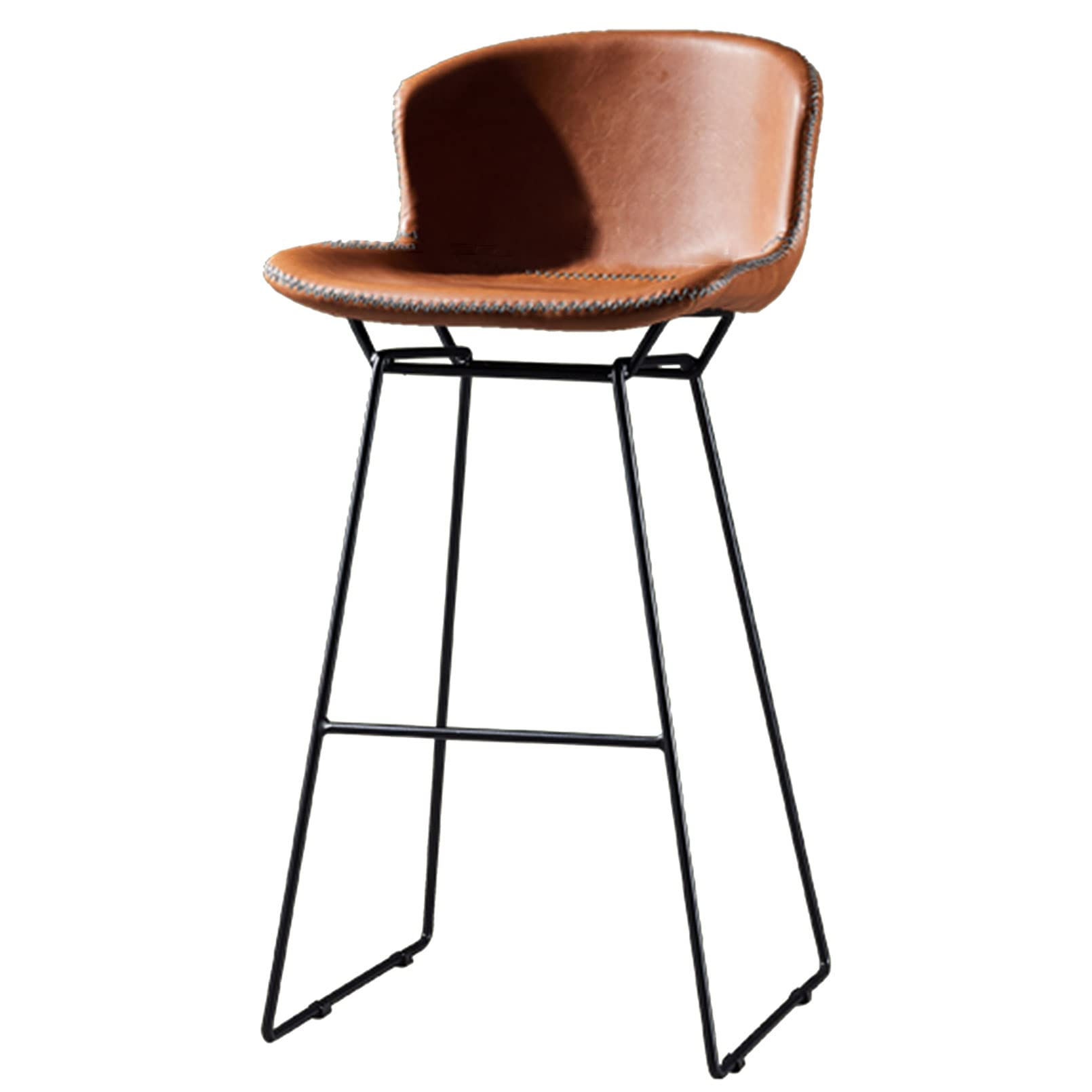 Tabouret de bar à hauteur de comptoir avec dossier bas et repose-pieds