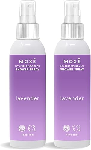 MOXE Spray vaporizador de ducha, lavanda, 4 onzas (paquete de 2)
