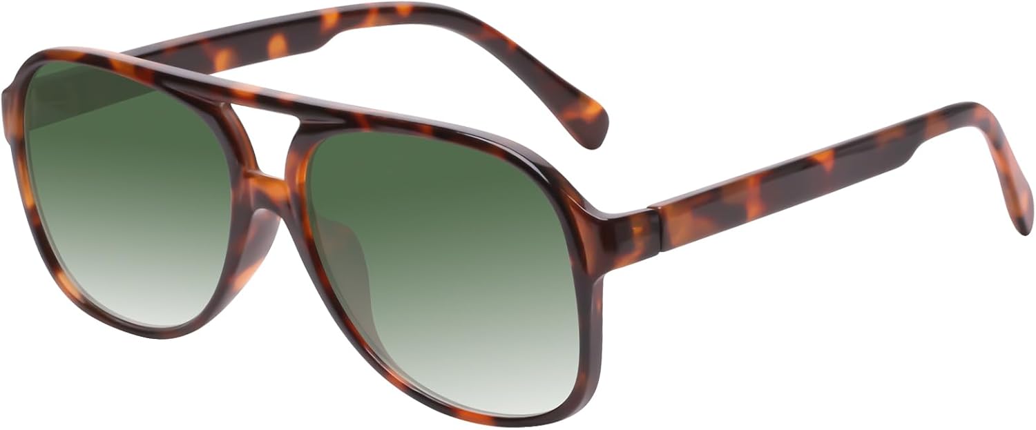 YDAOWKN Retro Aviator Sunglasses for Women Mens Large Frame Classic Vintage 70s Sun Glasses Aviators