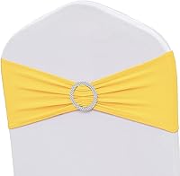 Vista 8 de 50 bandas elásticas de elastano para sillas de boda, bandas elásticas con hebillas, lazos elásticos universales para sillas plegables para fiestas